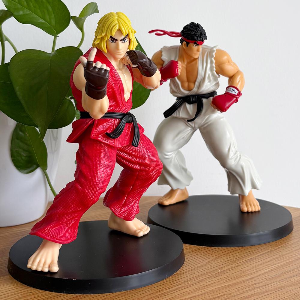 Hot Anime Street Fighter Fighting Game Action Figure Ryu Ken Masters PVC Kawaii Toys Dolls Room Decor Birthday Gift