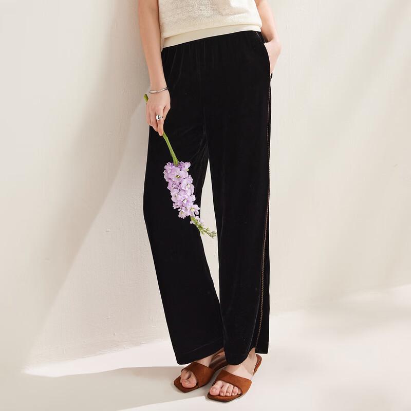 Zhaojun Women's Velvet Straight Casual Pants