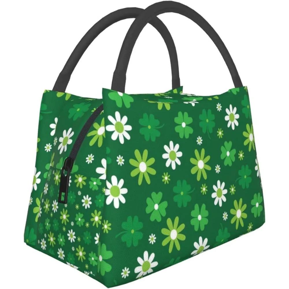 St. St. Patrick's Day Grünes Kleeblatt Klee Lunchtasche Tragbar Wiederverwendbar Isolierte Lunchbox für Frauen Männer Arbeit Schule Picknick Reise