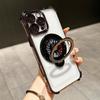 For iPhone 16 Pro Magnetic Case Rotating Fidget Spinner Kickstand PC+TPU Airbag Mobile Cover