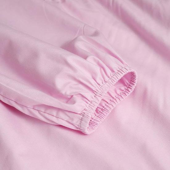 Loose Maxi Dress Large Hem Mid Waist Round Neck Long Sleeve Ruffle