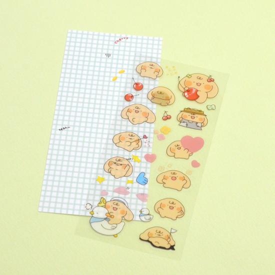 Mansangli Rabbits Moonboongi Transparent Sticker, a popular phrase in Korea