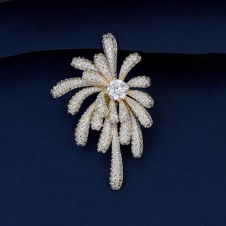 Different Fireworks, Fireworks Brooch, Women'S Light Luxury Niche Design, High-End Sense Pin, Coat Accessories, High-End Corsage
