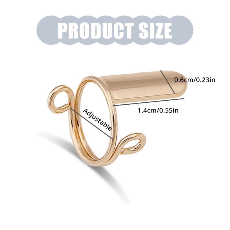 Adjustable Fingernail Rings Set Detachable Reusable Nail Rings Set Metal Nail Rings for Acrylic Nail & Press On Nail