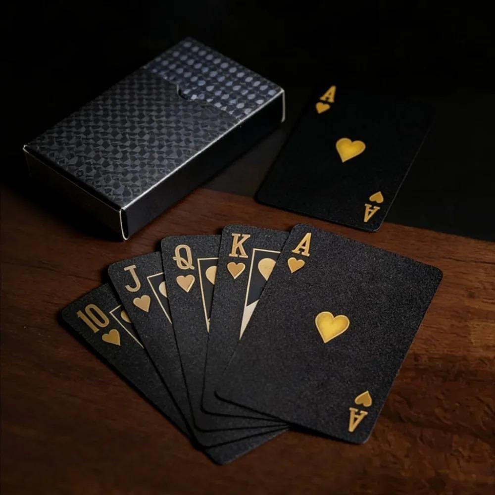 Wasserdichte Plastik-Spielkarten Buntes Gold-Dollar-Design PET/PVC Langlebiges Deck für Sammlung & Kartenspiele