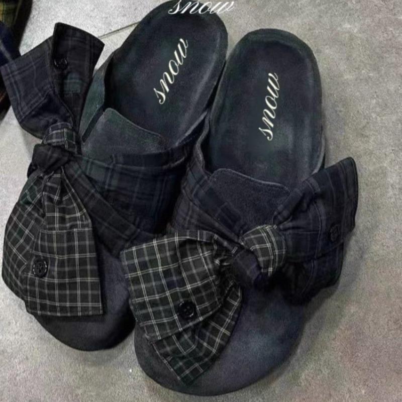 Fashion Women's Slippers 2025 Summer New Style, Wearing on One Foot with A Frosted Toe Cap, Half Slippers