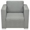 Armchair - vidaXL - Light Grey - High-quality Fabric - 1 Seat - Contemporary - Design