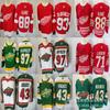Mens NHL Hockey Long Sleeve Training Jersey Red Wings Team Sports Top