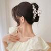 Vintage Metal Long Tassel Gripping Clip Hair Claw For Women Full Rhinestones Hair Clip Korean Barrettes Hairpin Hair Accessories