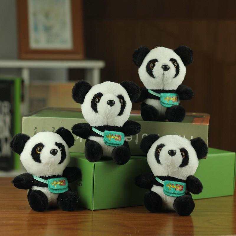 Cute Realistic Panda Plush Toy Backpack Adorable Panda Accessory Bear Keychain Kids Gift Large Panda Stuffed Animal