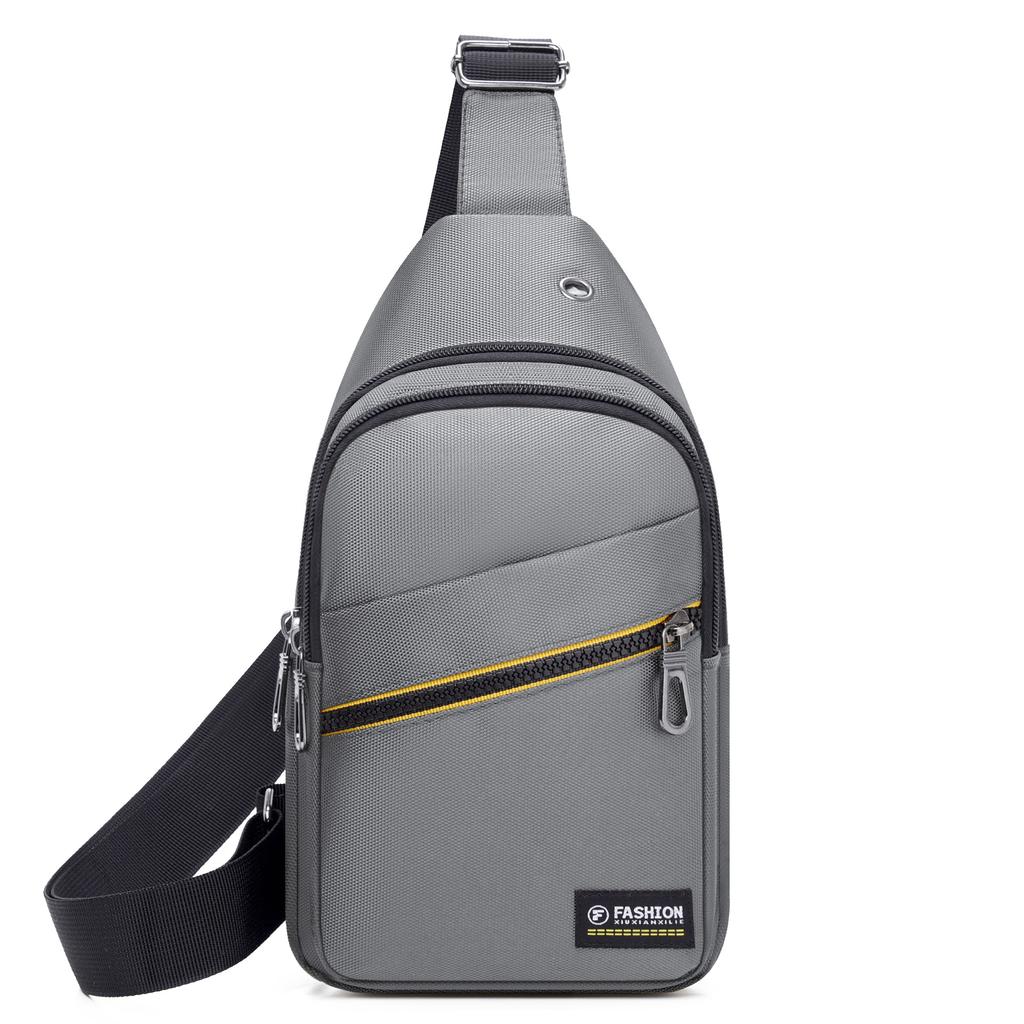 Men's Breast Bag, New Messenger Bag, Casual Men's Bag, Sports Backpack, Trendy Shoulder Bag, Oxford Cloth, Thickened and Wear-resistant.