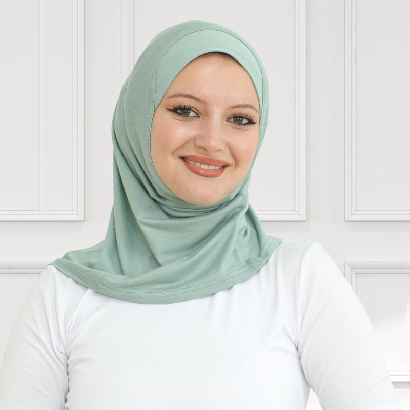 Sportovní instantní hidžáb pro ženy, muslimský bavlněný turban, měkká pokrývka hlavy, hidžáby připravené k nošení, modlitební oděv, islámské oblečení