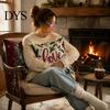Cozy Red Holiday Accent Pillows Christmas Throw Pillow Covers, Poinsettia Reindeer Pine Branch Decorative for Bay Window Cushion Cases, Xmas