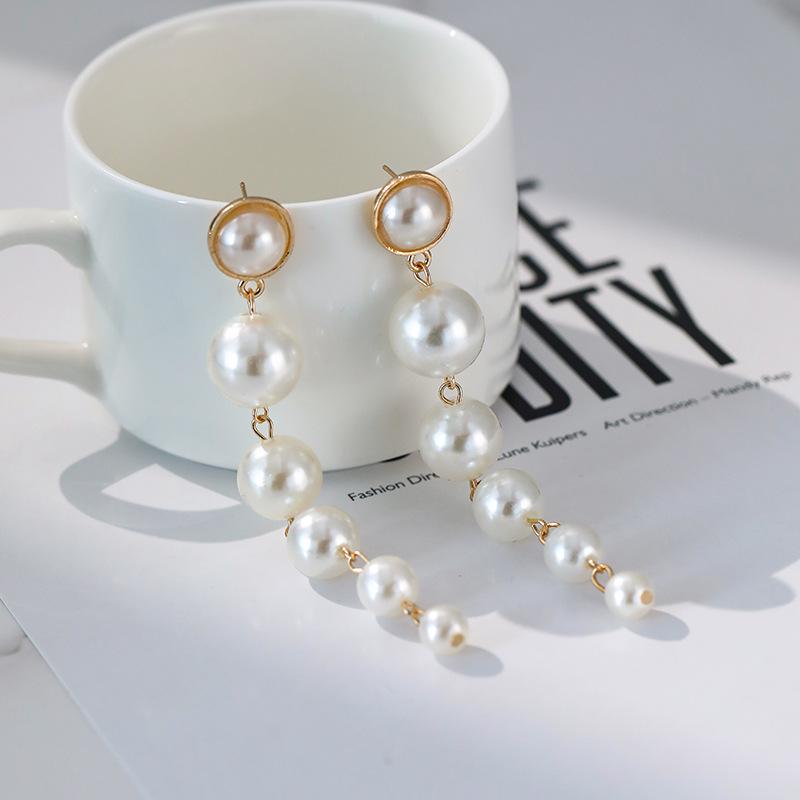 

«Европейские и американские серьги-кисточки с жемчугом — универсальная мода с крупными и мелкими жемчужинами»