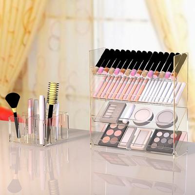 Soporte de Exhibición Acrílico de 4/5/6 Capas Para Bandeja de Sombras de Ojos Base de Polvo Transparente Estante de Almacenamiento Estante Organizador de Maquillaje Rubor Cosmético