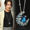 Chaîne de pull lune premium Féminité Cristal Pendentif goutte d'eau Long Collier Mode Polyvalent Tendance