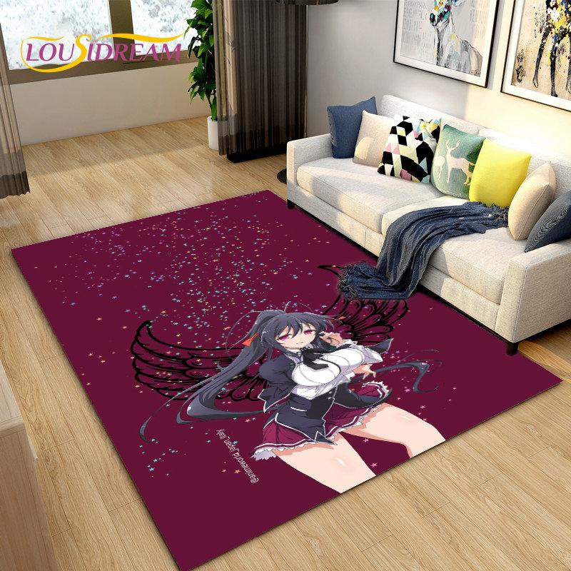 3D High School D×D Sexy Anime  Area Rug,Carpet Rug for Living Room Bedroom Sofa Doormat Decoration,kids Play Non-slip Floor Mat