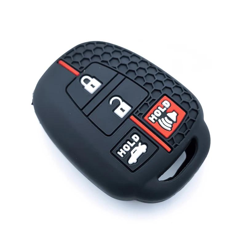 4-Tasten Silikon Auto Schlüsselhülle Abdeckung Fob Tasche Für Toyota Prius Rav4 Camry Corolla 2014 Schale Schutz Zubehör