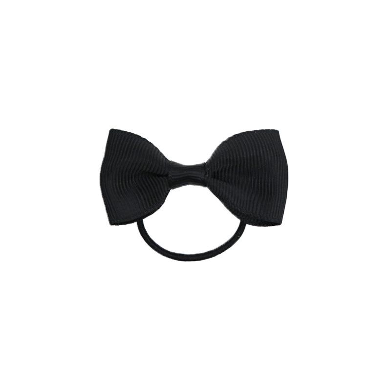 2-Inch Solid Color Bow Hair Tie for Girls - Grosgrain Ribbon Rubber Band
