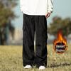 Men's Casual Trendy Army Green Corduroy Overalls - Autumn & Winter Wide-Leg Trousers