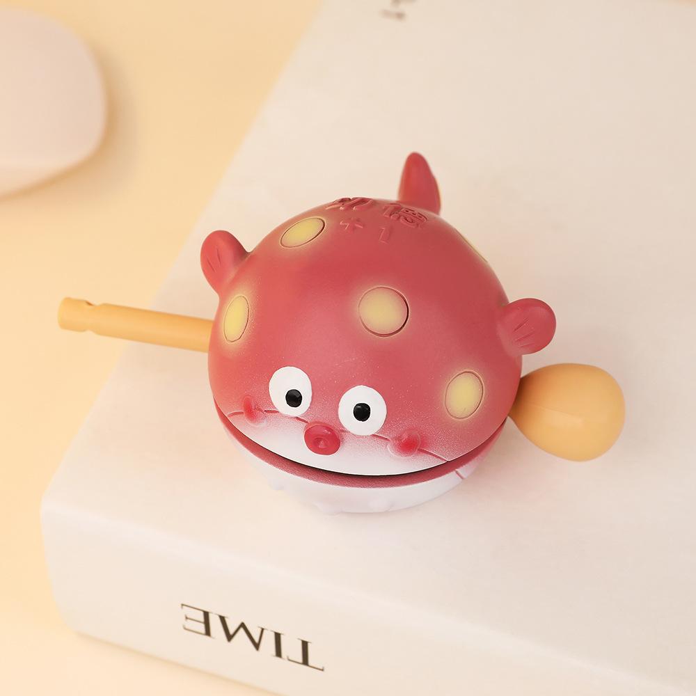 Adorable Pet Virtue Wooden Fish Resin Craft Gift Piece Creative Workstation Stress Relief Gadget Knock-knock Cute