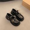 Platform British style small leather shoes 2025 new spring and autumn retro Mary shoes loafers black single shoes