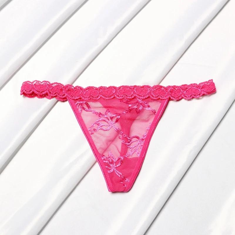 Sexy G String Underwear Women Perspective Panties Low Waist Briefs Female Hollow Out Lingerie Solid Color Thongs