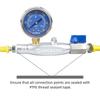 Nitrogen Shock Fill Tool With 2" 600psi Gauge Schrader Valve For Polaris RZR Raptor FOX ATV UTV Yamaha Honda Suzuki Kawasaki