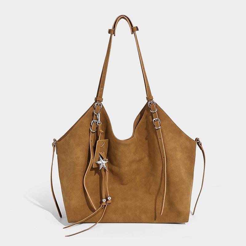 Vintage Commuter Tote Bag for Women, 2025 Autumn New Korean Style Commuter Textured Shoulder Bag, Stylish Handbag