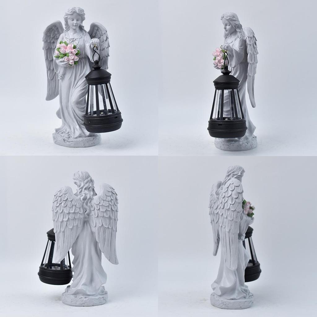 European Angel Solar Lantern Outdoor Garden Light Ornament