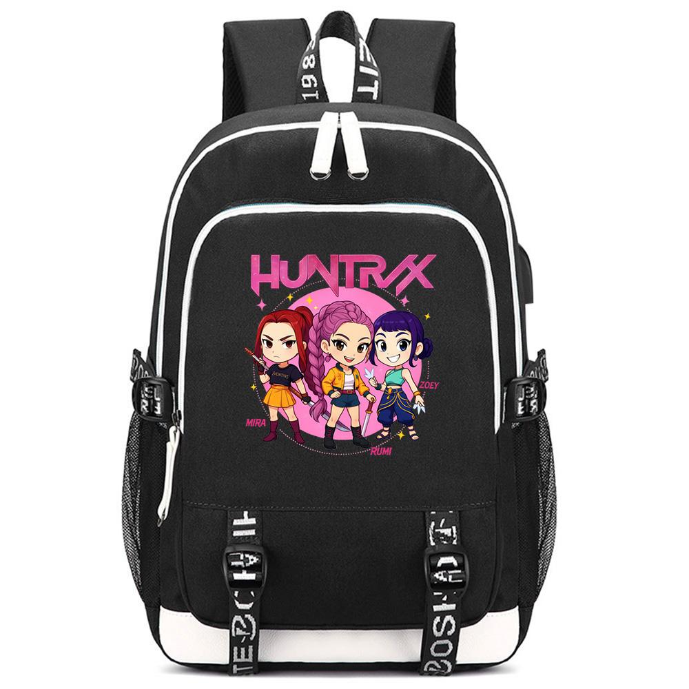 Zaino K-Pop Demon Hunters Stampato Grande Capacità per Studente Adolescente Ragazza Ragazzo Borsa da Scuola Borsa da Libro Regalo per Bambino Donna Impermeabile Borsa da Viaggio Mochila