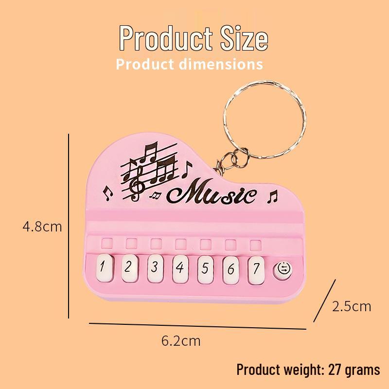 Creative Children's Mini Luminous Piano Keychain - Electronic Music Toy