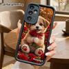 Phone Case: 2D Flat Samsung Galaxy A34 A35 M05 M06 S20 S22 S21 FE Plus 5G Step Protection Case, Cute Puppy, Christmas and Halloween Gift