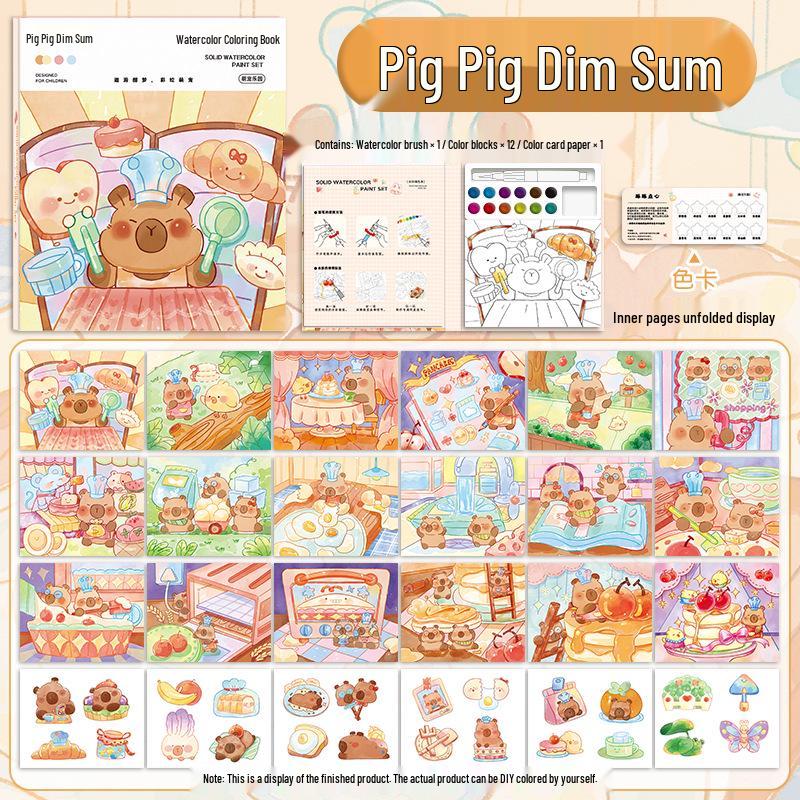 Kids' Creative Watercolor Book: DIY Doodle & Painting for Kindergarten