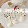 Fairy Tale Town Socks Medium Tube Tide Versatile Cute Floral Sweet Versatile Student Socks
