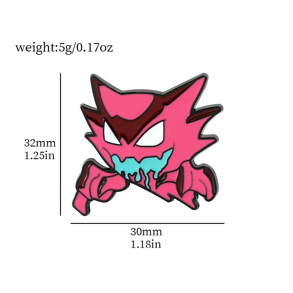 Funny Pokemon Metal Badge With Cartoon Character Design And Droplet Oil Craft