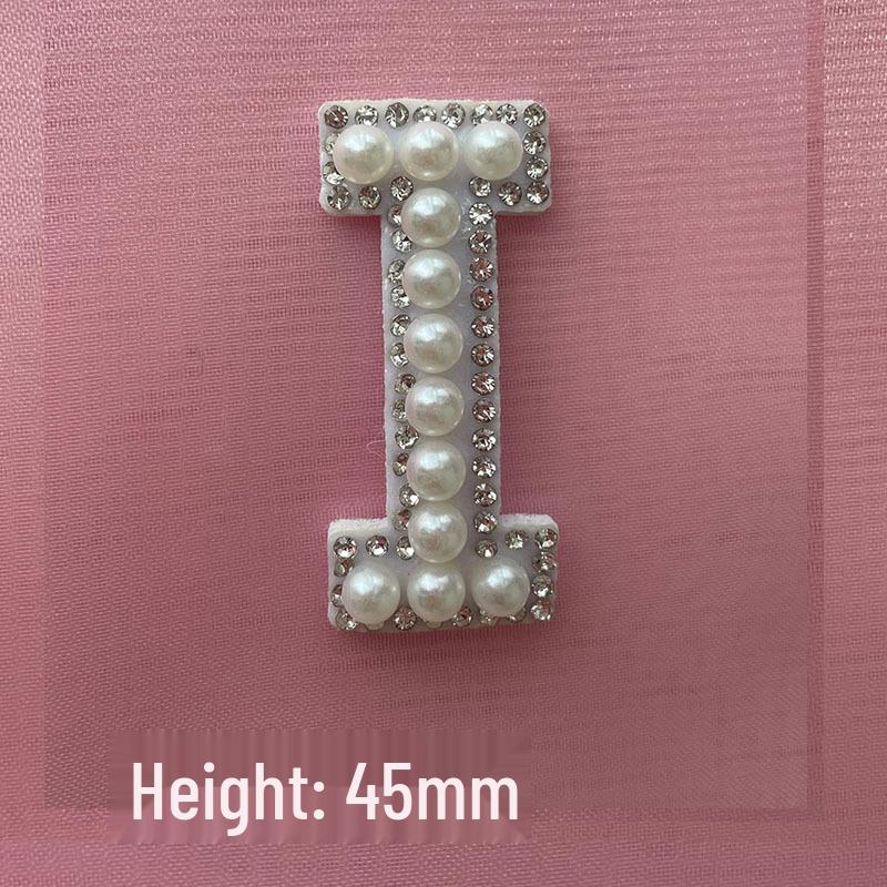 DIY Pearl & Rhinestone Iron-on Letter Stickers - 26 Alphabet Designs for Hat Decoration