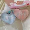 Stuffed Cotton Fresh Backpack Decoration Letter Embroidery Heart Lanyard Love Bag Pendant  Gift