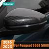 For Peugeot 3008 5008 GT 2016 2017 2018 Car Side Rearview Mirror Cap Wing Side Mirror Cover Sticker