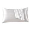 1pc Satin Pillowcase Breathable Soft Envelope Closure Satin Pillow Cases Solid Color Bedding Accessories Smooth Pillow Covers