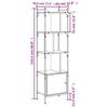 Bookshelf with Door Grey Sonoma 44.5 x 30 x 154.5 cm Engineered Wood