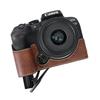R10 Skóra Litchi PU Skóra Półetui na Aparat do Canon EOS R10 Dolny Otwór Magnetyczne Pokrycie