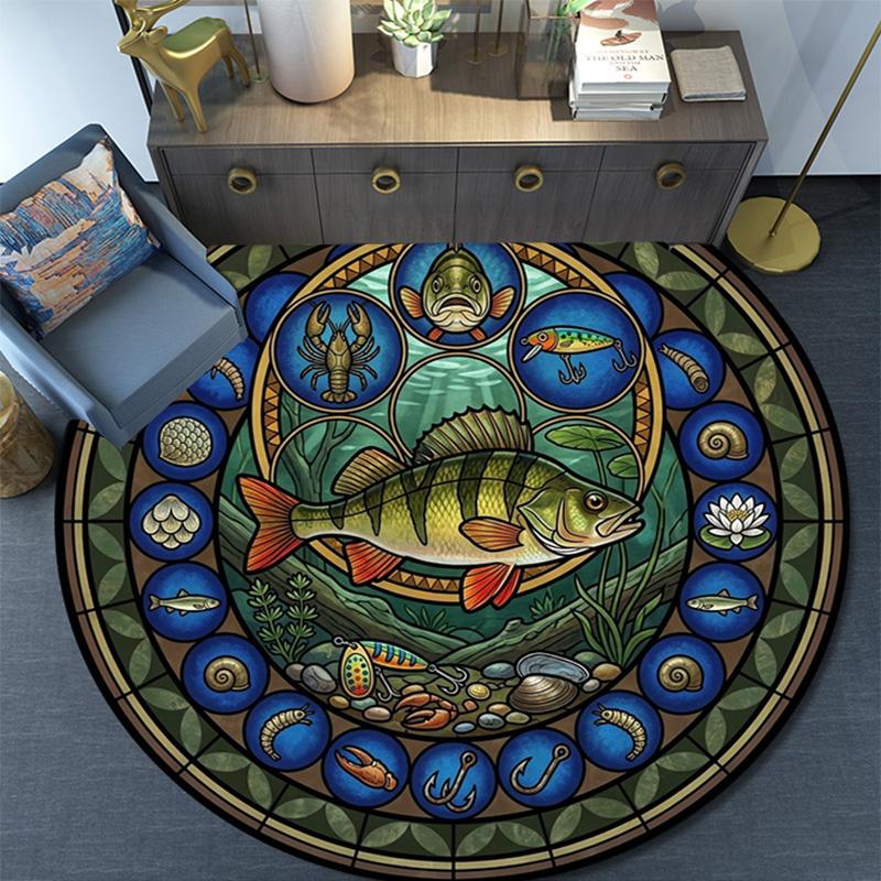 Adventure Nature Round Area Rug Under Office Chairs Bedroom Living Room Home Decor
