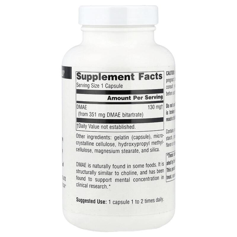 DMAE, 351 mg, 200 Capsules
