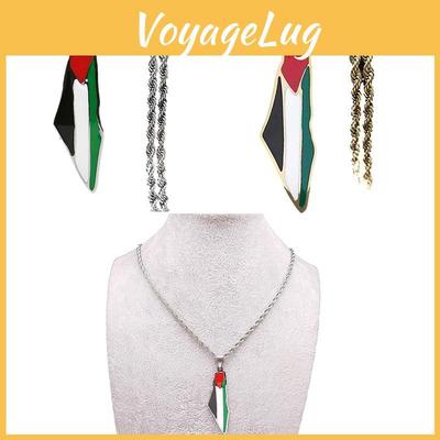 Collana con Ciondolo a Mappa alla Moda in Acciaio Inossidabile per l'E-commerce Transfrontaliero