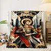 Archangel Michael Winged Warrior Blanket Bedroom Blanket for Livingroom Couch Lunch Break Soft Throw for Friend's Festival Gift