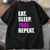 Eat Sleep Yaoi Repeat T Shirt Manga Tshirt Men Women Cotton Breathable T-shirt Men's Short Sleeve Round Neck Tees Clothes
