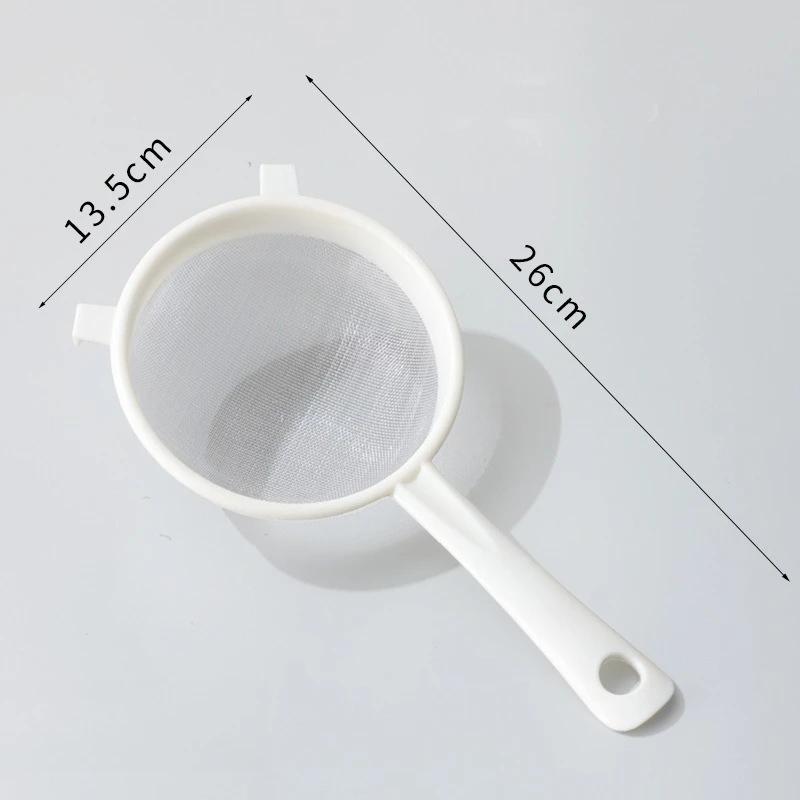 Ultrafeines Sieb mit Griff Mini-Kunststoff-Abtropfsieb für Lebensmittel Saft Joghurt Küchensieb Trennnetz Gadgets für Zuhause