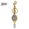 Tennis Keychain Pendant Sports Style Mini Racket Ball Engraved Design