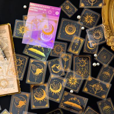 45 Sheets PET Hot Stamping Gold Laser Sticker Pack Golden Dream Series Retro Hand Account DIY Stickers